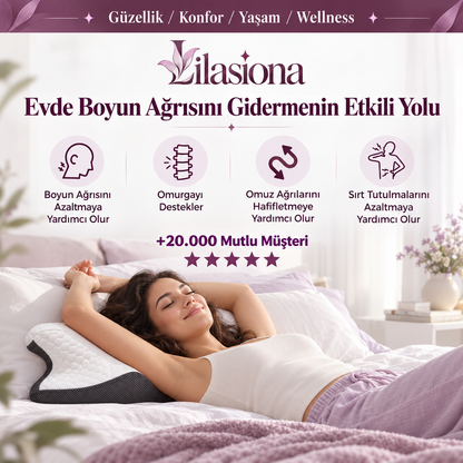 Ortopedik %100 Visco Boyun Destekli Güzellik Yastığı | Boyun Ağrısı ve Uyku Konforu